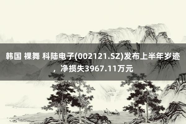 韩国 裸舞 科陆电子(002121.SZ)发布上半年岁迹，净损失3967.11万元